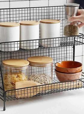 Iron Wire Kitchen Storage Rack Cosmetic Makeup Basket Metal