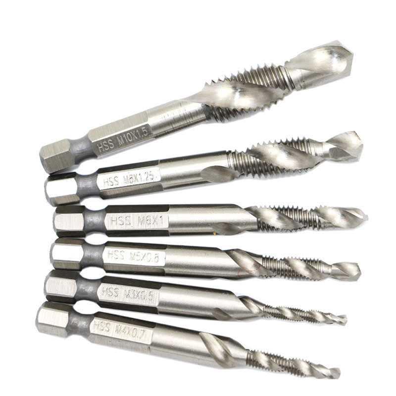 6pcs M-M10 Tap Hex Shank H 441 Screw Spiral Point Thread M