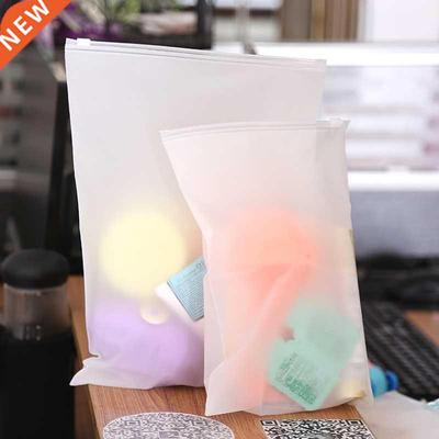 10PCS Travel PE Storage Bag Plastic Zipper EVA Translucent B