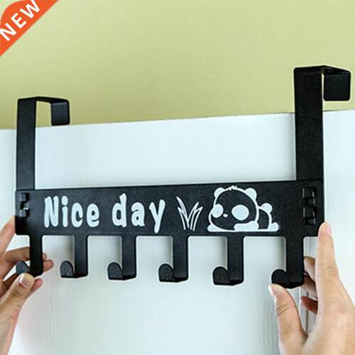 Over Door Hook Hanger Panda Removable Storage Rack 6 Hooks H