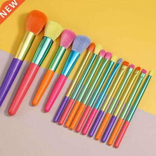 8/15Pcs 2021 New Colorful Makeup Brush Set ranbow Makeup Br