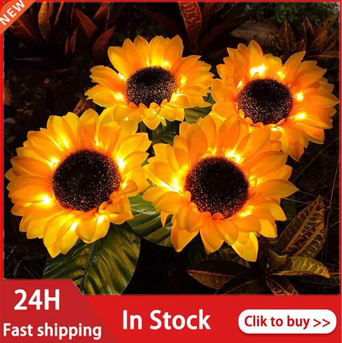 Solar Sunflowers Garden Lawn Light IP65 Waterproof Solar Flo