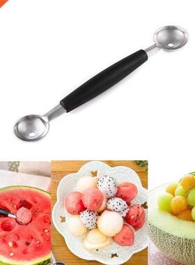 2PCS Double Ended Headed Ice Cream Ball Spoon Fruit Digger F