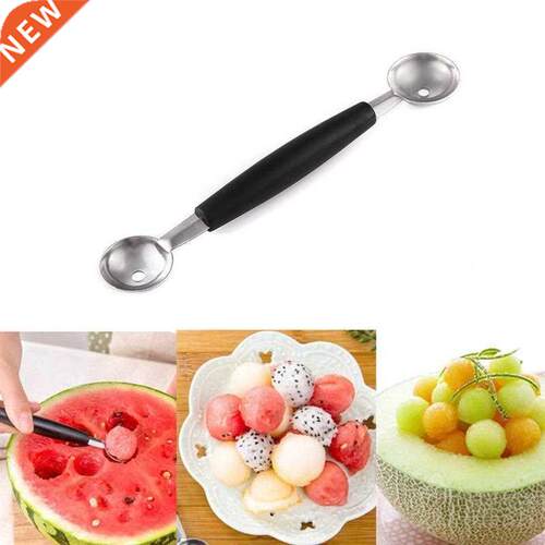 2PCS Double Ended Headed Ice Cream Ball Spoon Fruit Digger F
