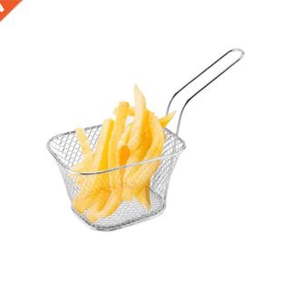 2pc French Fries Basket Portable Stainless Steel Chips Fryin