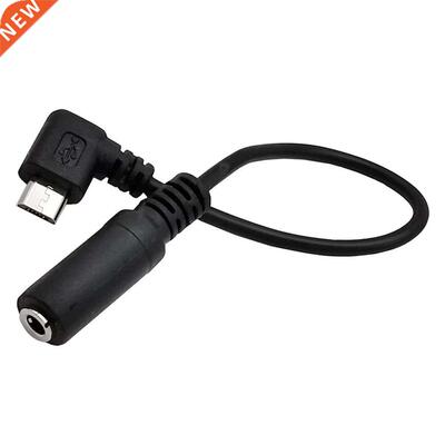 90 degree bend Micro USB Male to .5mm Female Audio Jack Ca