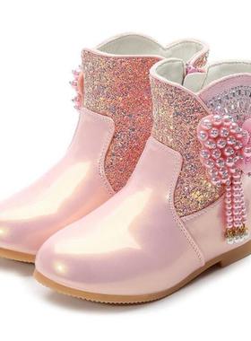 Ruer oots For Children Warm Fur Pink Kid Snow oot Waterp