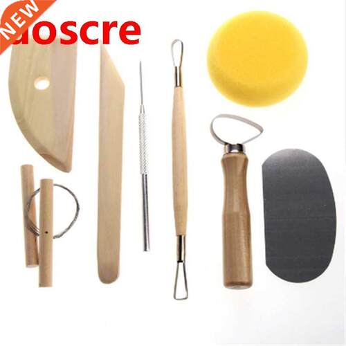 8pcs Pottery Tool Set Pottery Clay Ceramics Molding Tools Wo