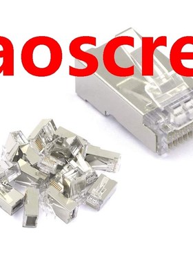 100Pcs RJ45 Shielded Connector Cat6 3U Hole Network RJ45 Eth