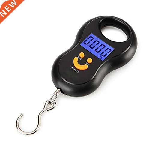 Black Electronic 50Kg 10g Hanging Scale LCD Digital Scale Ba