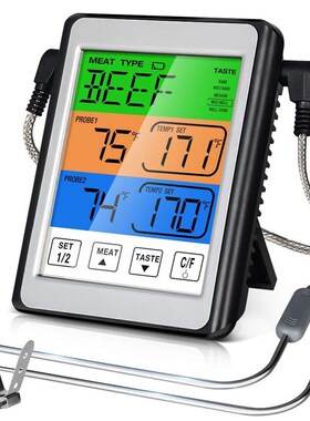 Digital Meat Thermometer, Dual Probe Kitchen Thermometer for