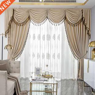 Curtains for Living Room Simple Bedroom Thick Embroidered Ya