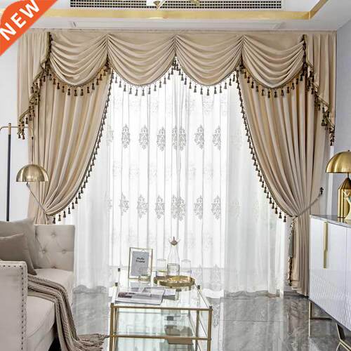 Curtains for Living Room Simple Bedroom Thick Embroidered Ya