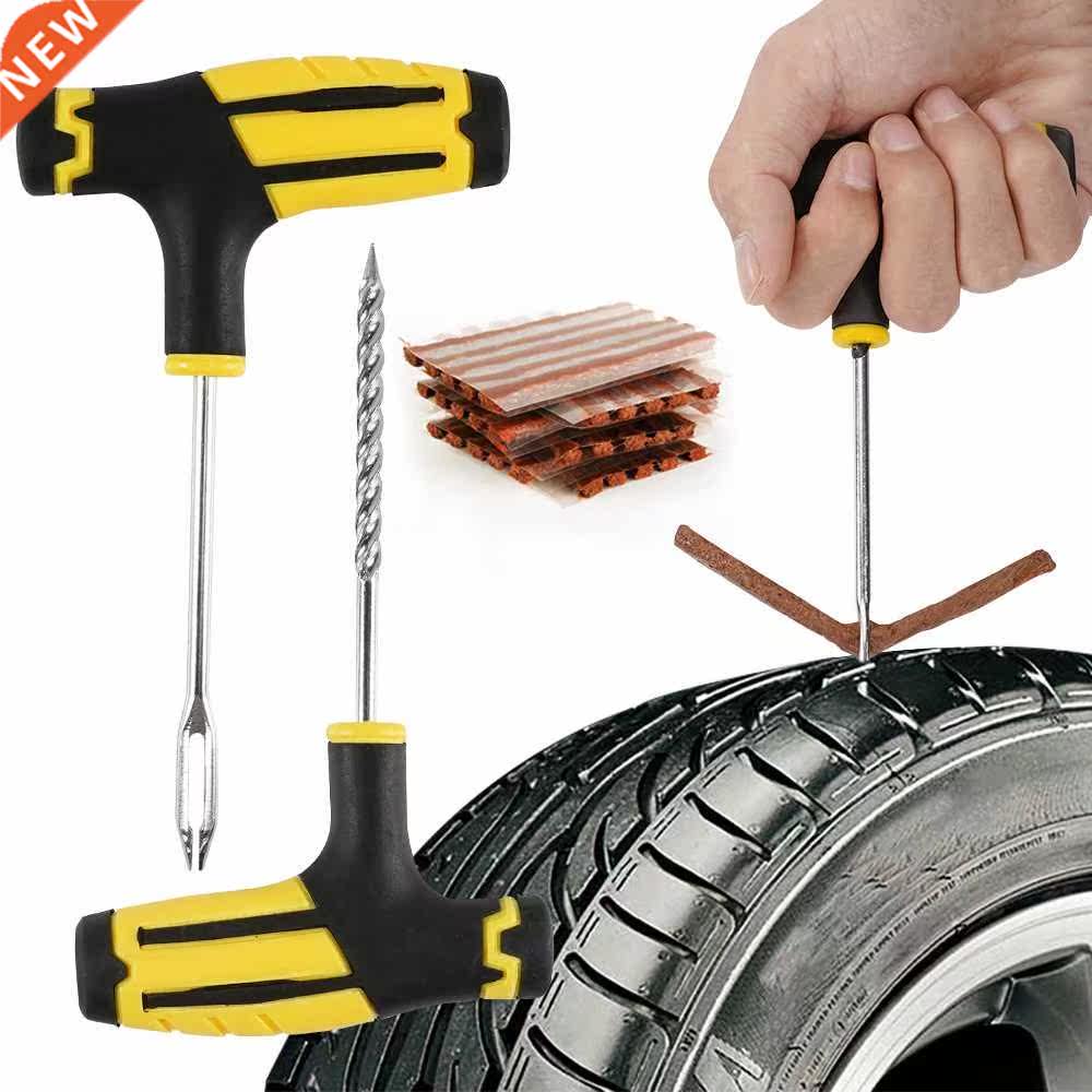 Car Tire Repair Tools Kit with Rubber Strips Tubeless Te P