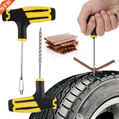 Car Tire Repair Tools Kit with Rubber Strips Tubeless Te P