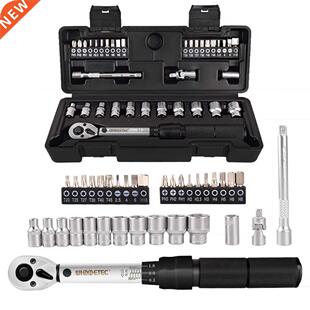 2-20Nm 1/4 Preset Torque Wrench Socket Bit Combination 5PCS