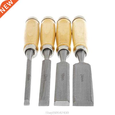 4Pcs/Set Wood Sculpture Flat Chisel DIY Woodworking Hand Too
