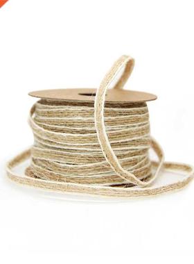 10M Jute Twine Burlap Rolls Hessian Ribbon Hemp Rope Party W