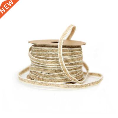 10M Jute Twine Burlap Rolls Hessian Ribbon Hemp Rope Party W