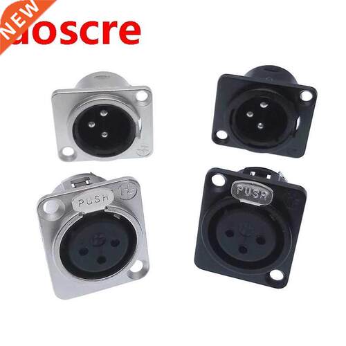 Cannon XLR metal socket YS145 YS146 male female 3 pin for mi