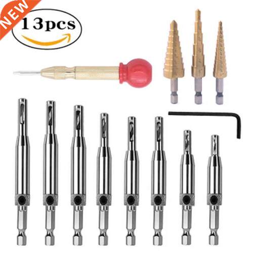 1pcs/set Woodworking Step Drill Bit Pagoda Hinge Center Pun