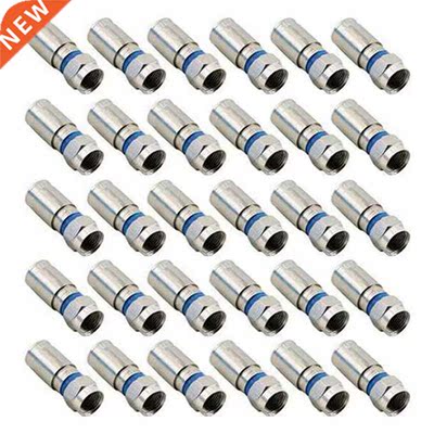 30PCS RG6 F Connector Coaxial Cable Adapter Plug is Suitable