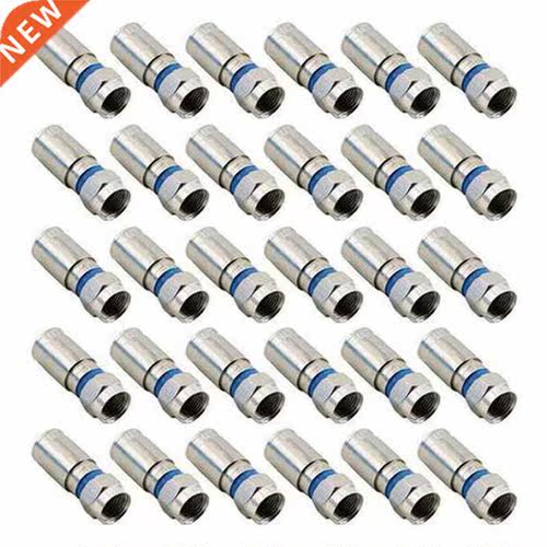 30PCS RG6 F Connector Coaxial Cable Adapter Plug is Suitable