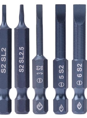 10pcs 50mm Magnetic Non Slip Slotted Screwdrivers Drill Bits