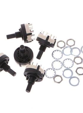 5Pcs/set 4P3T 4 Pole 3 Position 6mm Shaft Diameter Band Sele