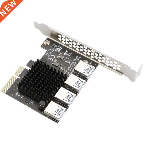 PCI-E 4X 1 To 4 Ports USB 3.0 PCI-E Adapter Board GPU Extend