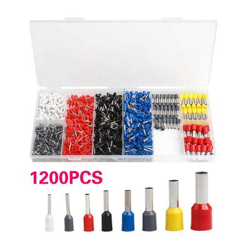 1200PC Mixed-size Electric Wire Crimp Connectors Ferrules Ki