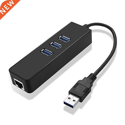 3 Ports USB 3.0 Ethernet Lan RJ45 Adapter Hub to 100bps For