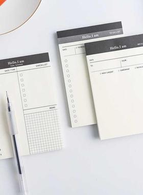 Creative Daily Schedule Memo pad To Do List Time Sticky not