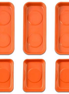 6 Pcs Orange Magnet Screw Tray , Magnetic Parts Holder Mecha