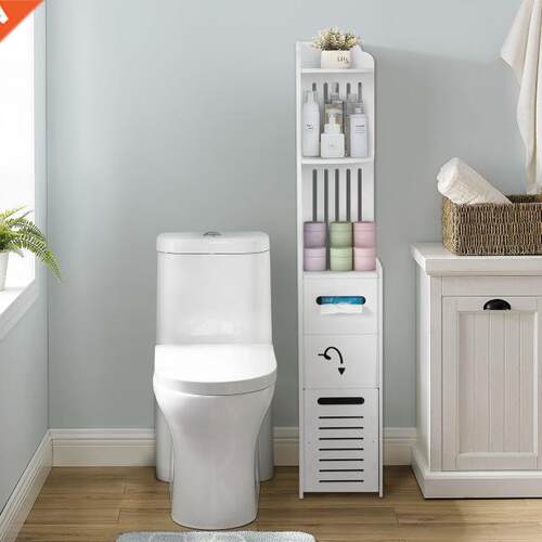 5-Layer Vertical Bathroom Toilet Storage Rack Shelf Cabinet