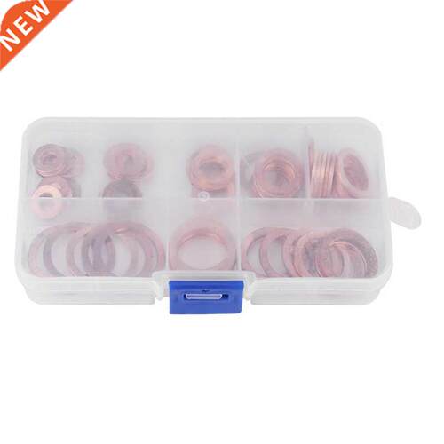 80pcs Copper Washers Assortment for Sump Plug Washers Gasket