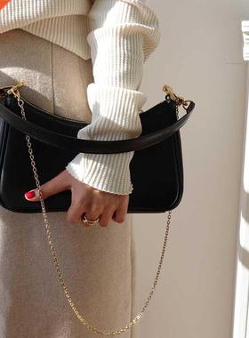 vintage chains women shoulder bags designer baguettes handba