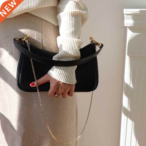 vintage chains women shoulder bags designer baguettes handba