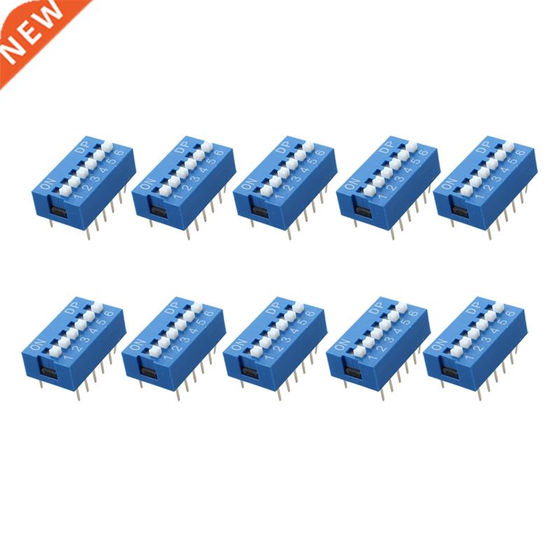 10 pcs Sliding switch 6P 2.54mm 2 Row
