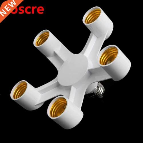 5 In 1 E27 To E27 Base Socket Splitter LED Light Lamp Bulb A