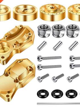 4 PCS Brass Wheel Weight Hex Adapter and 2 Brass Diff Bridge