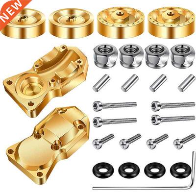 4 PCS Brass Wheel Weight Hex Adapter and 2 Brass Diff Bridge