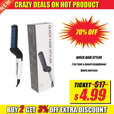 Electric Beard Straightener Comb Multifunctional Hair Straig