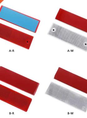 2pcs Plastic Reflector Reflective Warning Plate Stickers Sig