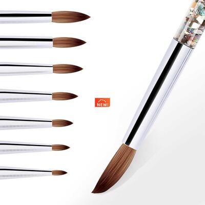 7 Sizes Nail Art Brush for Acrylic Powder Nylon Manicur