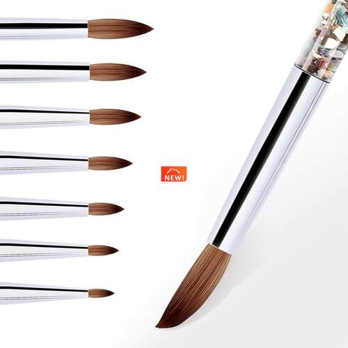 7 Sizes Nail Art Brush for Acrylic Powder Nylon Manicur