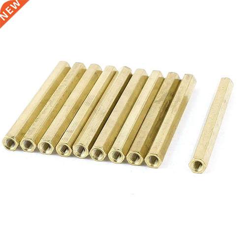 M3 x 50mm Female/Female Thread Brass Hex Standoff Spacer 10p