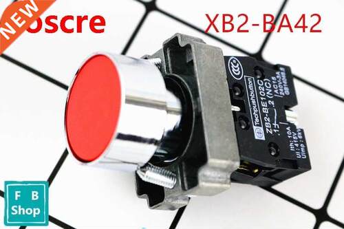 1pcs High Quality XB2-BA42 self-resetting 22mm momentary fla
