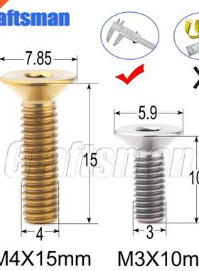 Titanium Ti M3x 6 8 10 15 mm M4X 8 10 15 20 mm Countersunk H