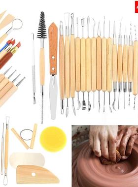 42 Pcs Wooden Clay Sculpting Tools Pottery Carving Clay Scul